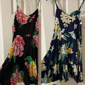 TWO Old Navy Floral Fit and Flare Dresses Size Small S